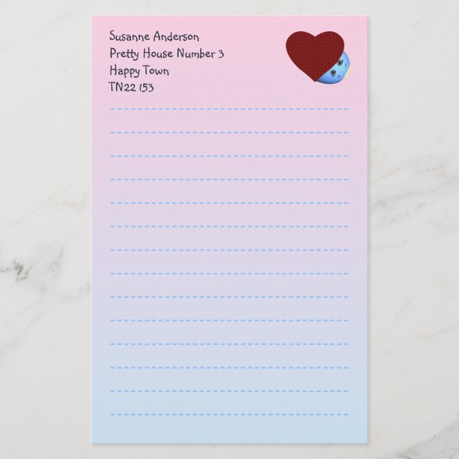 Hübsches Schreibens-Papier für Kinder Briefpapier (Vorderseite)