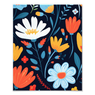 Hübsches schwarzes Muster Fotodruck