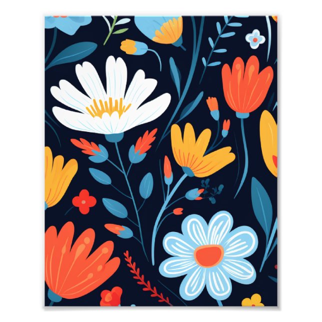 Hübsches schwarzes Muster Fotodruck (Vorne)