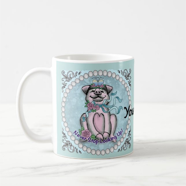 Hübsches Schweine Kaffeetasse (Links)