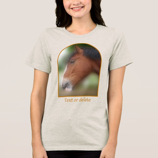 Hübsches Shire-Zugpferd Personalized Tri-Blend Shirt (Vorderseite)