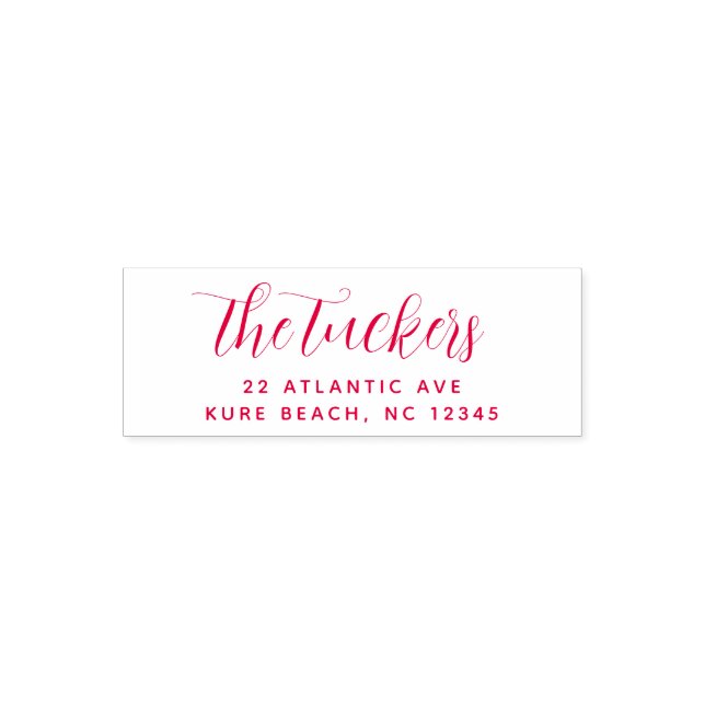 Hübsches Skript Einfache Weihnachts-Rücksendeadres Permastempel (Design)