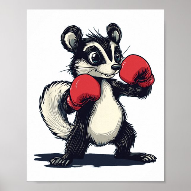 Hübsches Skunk-Kostüm mit Boxen-Mitten Poster (Vorne)