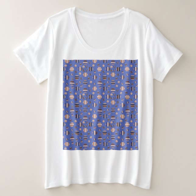 Hübsches Sommermuster Große Größe T-Shirt (Design vorne)