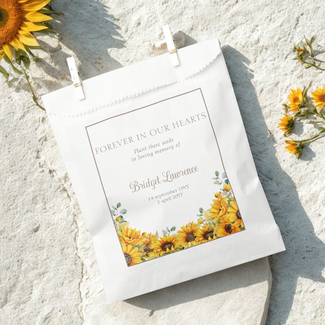Hübsches Sonnenblumen-Begräbnis-Samenpäckchen Geschenktütchen (Von Creator hochgeladen)