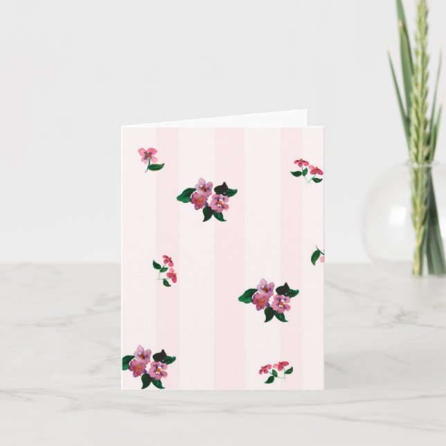 Hübsches Stiefmütterchen Einladung (Vorderseite)