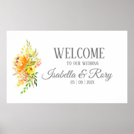 Hübsches Summer Bouquet Wedding Poster