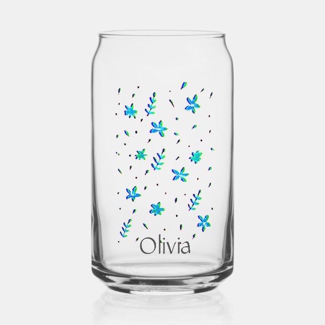 Hübsches Sweet Modern Blume Design Dosenglas (Vorderseite)