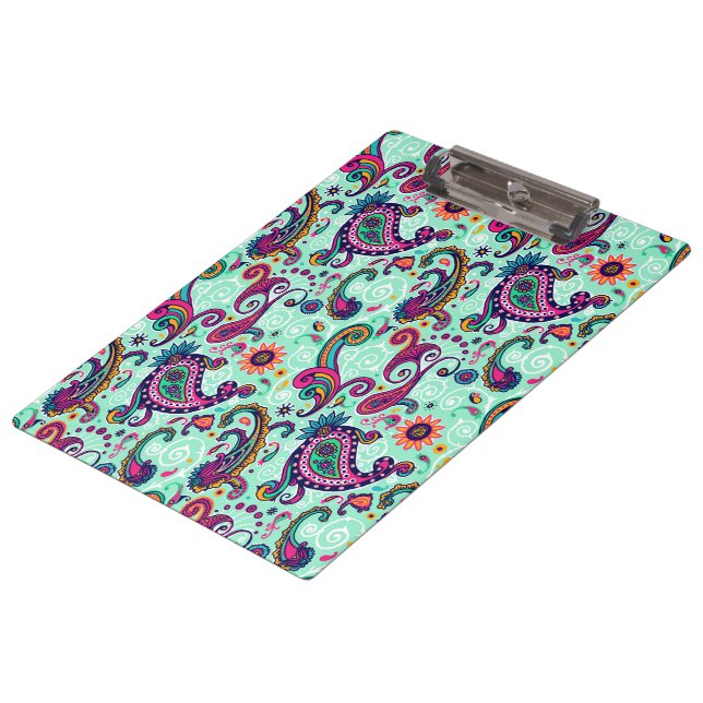 Hübsches tadelloses Paisley Klemmbrett (Schrägansicht)