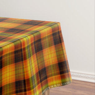 Hübsches Tartan, schottisch Kariert, gelb-rot Tischdecke