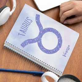 Hübsches Taurus Astrologie Signieren Personalisier Notizblock