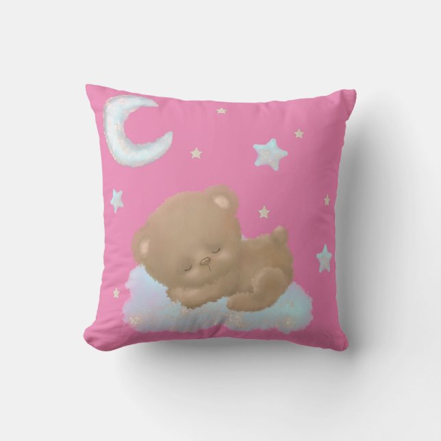 Hübsches Teddy Throw Kissen (Vorderseite)