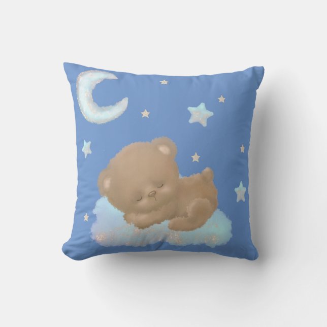 Hübsches Teddy Throw Kissen (Vorderseite)