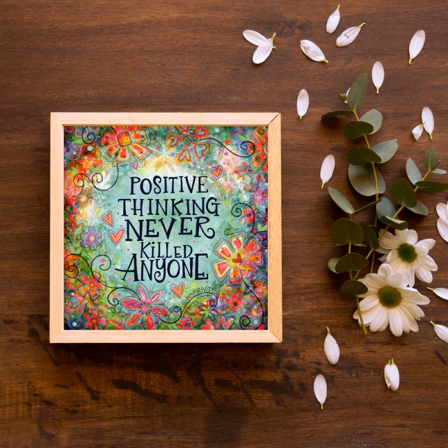 Hübsches Think Positives Zitat Inspirivity Poster (Von Creator hochgeladen)