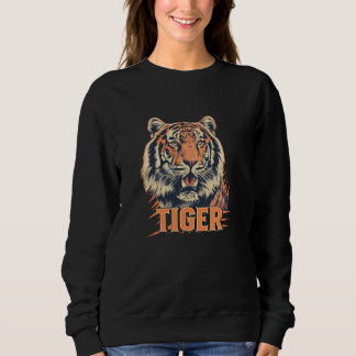 Hübsches Tiger-Gesicht für Wildkatzen Liebhaber Sweatshirt