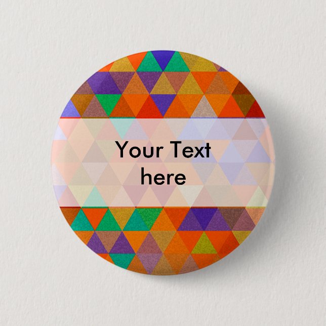 Hübsches Triangle-Muster I + Ihre Ideen Button (Vorderseite)