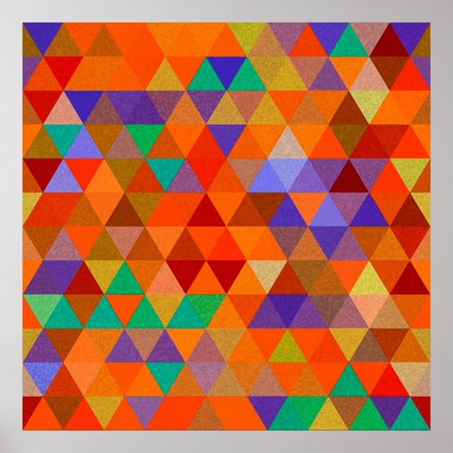 Hübsches Triangle-Muster I + Ihre Ideen Poster (Vorne)