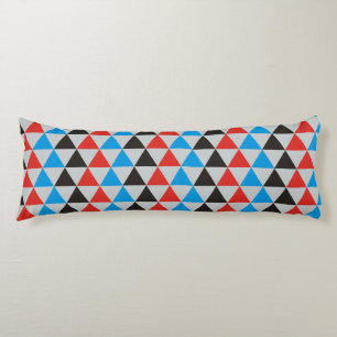 Hübsches Triangle-Muster schwarz blau + Ihre Idee Seitenschläferkissen