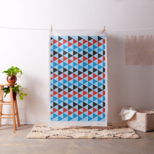 Hübsches Triangle-Muster schwarz blau + Ihre Idee Stoff