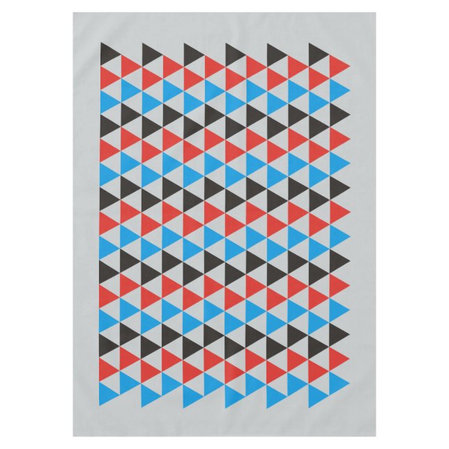 Hübsches Triangle-Muster schwarz blau + Ihre Idee Tischdecke (Vorderseite)