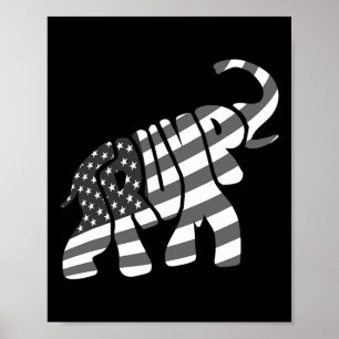 Hübsches Trump-Geschenk Stolz Amerikanische Flagge Poster