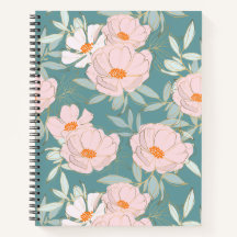 Hübsches und hübsches botanisches Muster blau