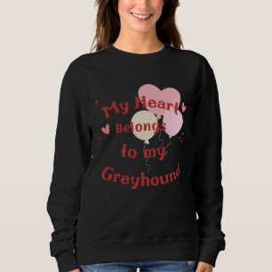 Hübsches und lustiges Hundedesign Greyhound Liebe! Sweatshirt