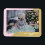 Hübsches und modernes geometrisches Happy Holidays Magnet<br><div class="desc">Fügen Sie einige mit diesem Hübschen und modernen geometrischen Happy Holidays Foto Magnet,  personalisiert mit Ihrem Lieblings-Foto.</div>
