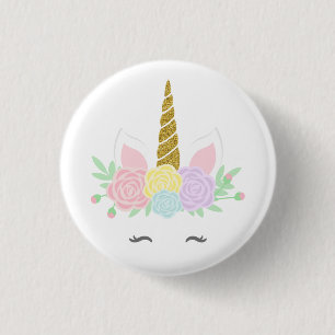 Hübsches Unicorn-Abzeichen Button