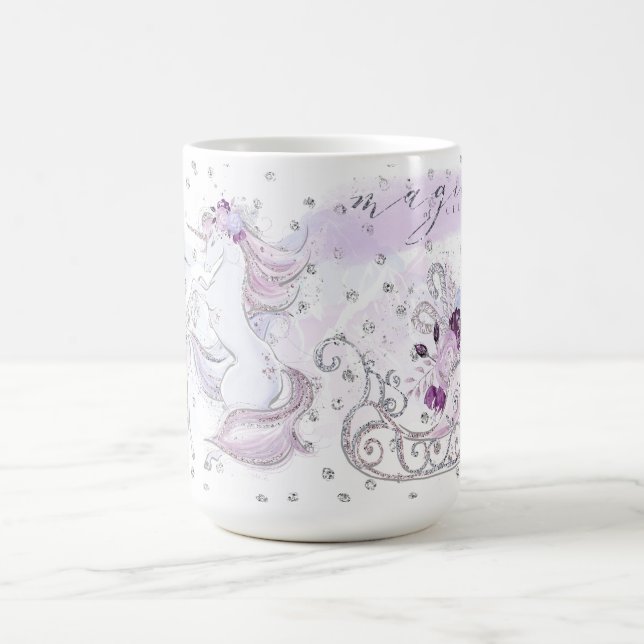 Hübsches Unicornduo u. Sleigh Kaffeetasse (Mittel)