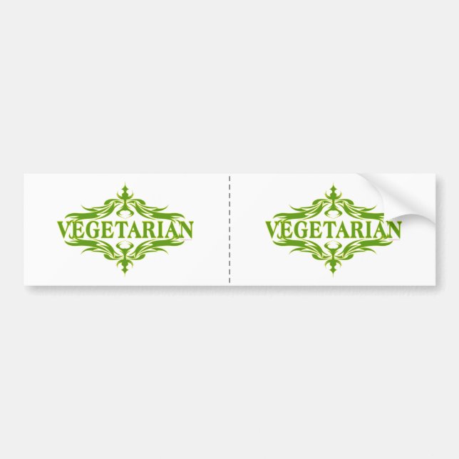 Hübsches Vegetarisches Design Autoaufkleber (Vorne)