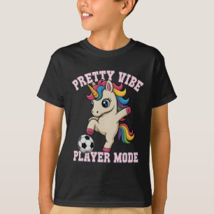 Hübsches Vibe-Einhorn, einfach nur ein Mädchen, da T-Shirt