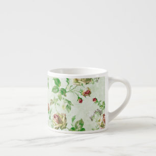 Hübsches vintage Blumenmuster rosa Rosen Espressotasse
