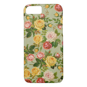 Hübsches Vintages Country Floral Girl Rose Muster iPhone 8/7 Hülle