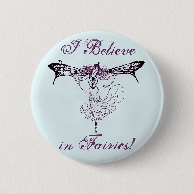Hübsches Vintages feenhaftes Abziehbild Button (Vorderseite)