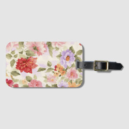 hübsches Vintages mit Blumen gefärbt Gepäckanhänger