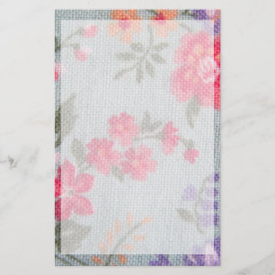 Hübsches Vintages mit Blumenstationäres Briefpapier