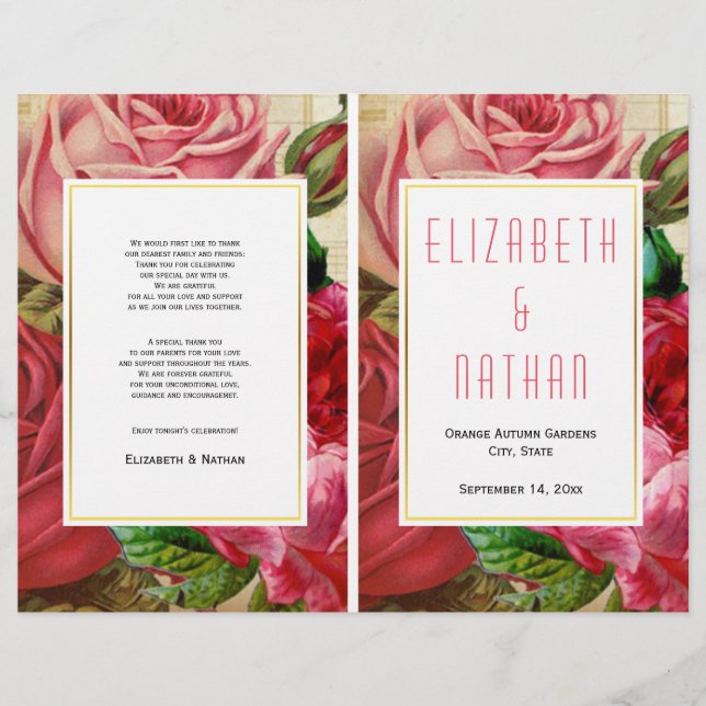 Hübsches Vintages Rosenfest (Vorderseite)