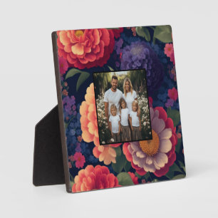 Hübsches Vintages Rotes lila Foto Fotoplatte