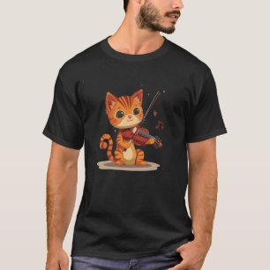 Hübsches Violin-Katzenkostüm für lustige Jungen un T-Shirt