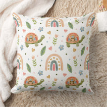 Hübsches Wasserfarbenschildkröten- und Regenbogenm