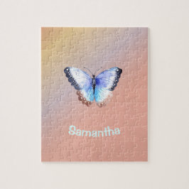 Hübsches Wasserfarbenschmetterling mit Namen Puzzle