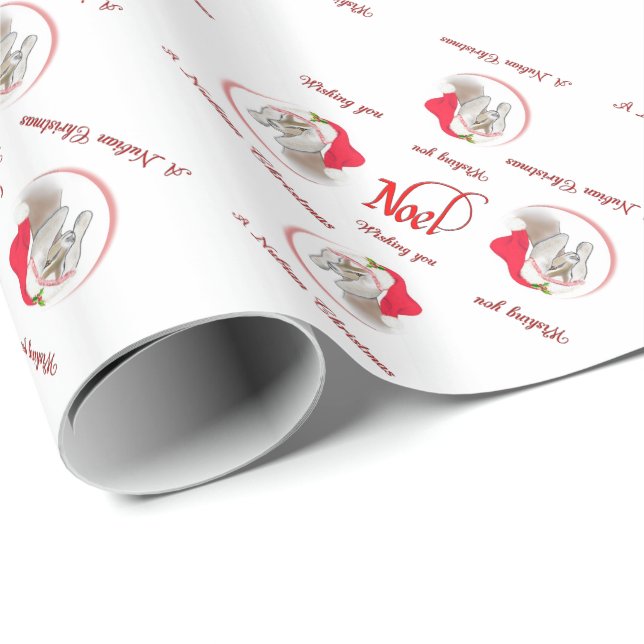 Hübsches Weihnachten Nubian Goat Weihnachtswrappin Geschenkpapier (Rolleneckpunkt)