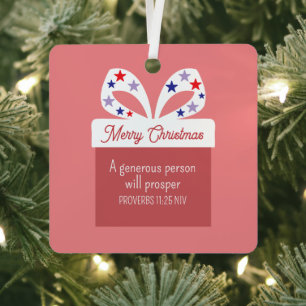 Hübsches Weihnachtsgeschenk der Großzügigkeit in R Ornament Aus Metall