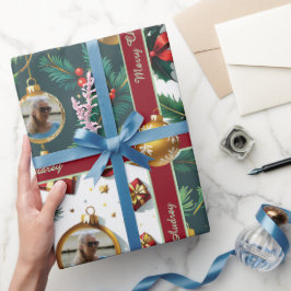Hübsches Weihnachtspapier mit Text Geschenkpapier