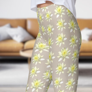 Hübsches Weiß Bläserbläschen Muster Leggings