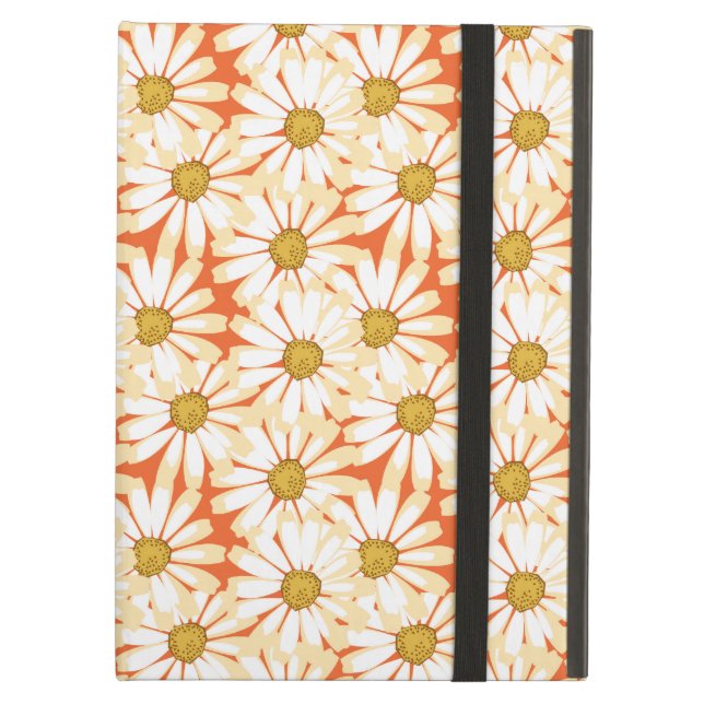 Hübsches weiße Gänseblümchen-Blumenmuster (Vorderseite Geschlossen)