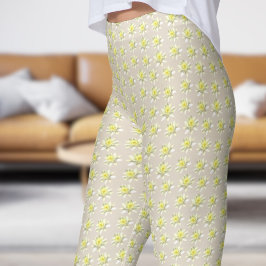 Hübsches weißes, blass bläsernes Muster Leggings