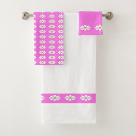 Hübsches weißes Farbmuster Badhandtuch Set