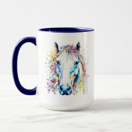 Hübsches Weißes Pferd Personalisiert Tasse